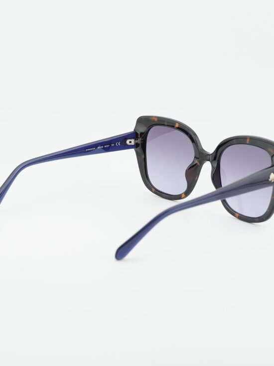 Kate Spade SHAINA/O/S 0JBW GB Sunglasses Havana Square Frame, Blue Lenses main image 4